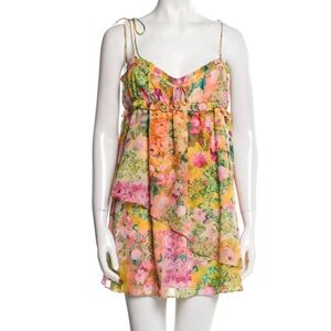 For Love and Lemons Madison Mini Floral Dress